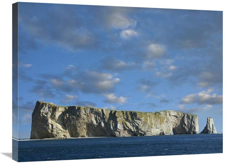 Perce Rock, island limestone formation, Quebec, Canada-Canvas Art-32x24