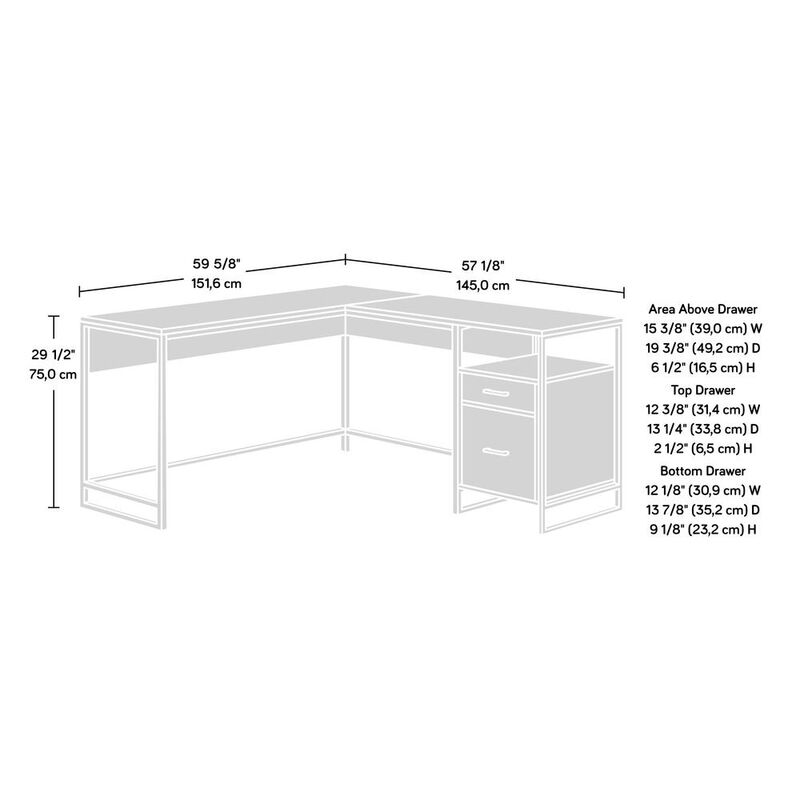 Sauder Tremont Row L Desk Mystic Oak