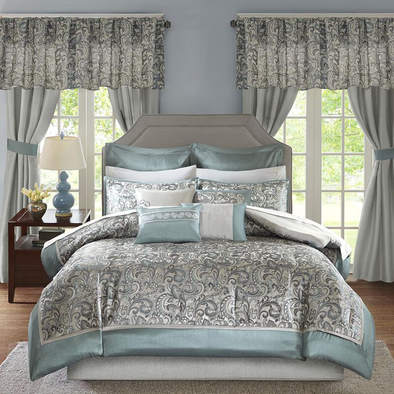 Belen Kox 24-Piece Paisley Jacquard Comforter Set, Belen Kox