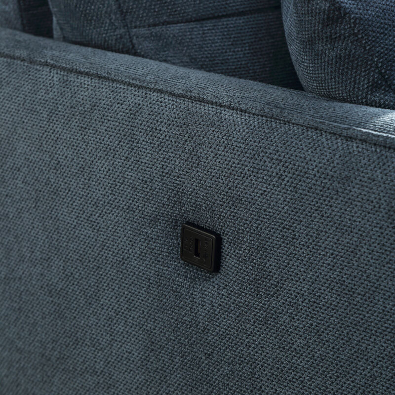 Living Space Sofa 3 Seater With Waterproof Fabric, USB Charge Port
