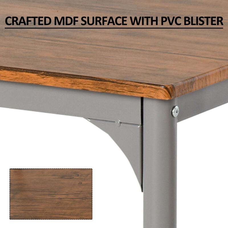 Brown Outdoor Dining: 5-Piece Wooden Counter Height Table Set