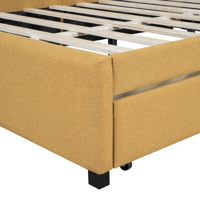 Merax Upholstered Daybed with 2 Storage Drawers