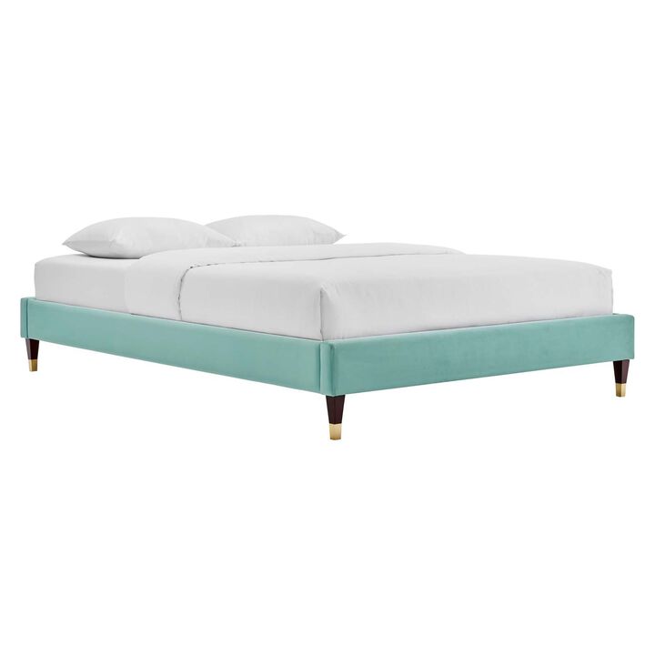 Modway - Harlow Queen Performance Velvet Platform Bed Frame