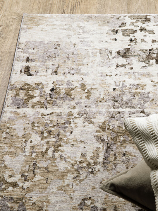 Nebulous 3'3" x 5' Contemporary Grey Rug