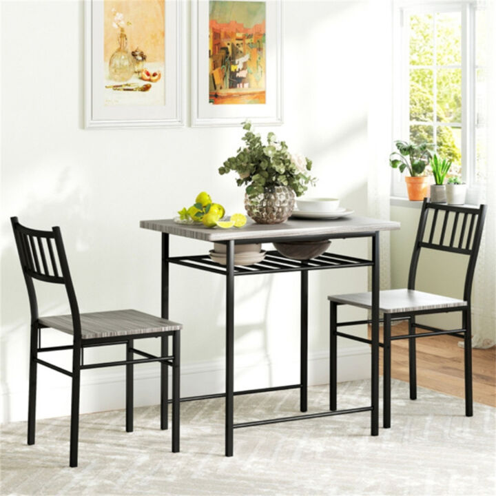 Wooden Dining Table Set with Chairs for Family Meals and Gatherings