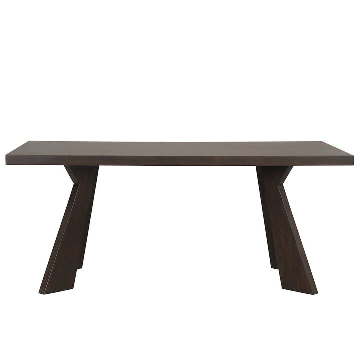 New Classic Furniture Chestnut Ridge 72 Wood Dining Table in Brown