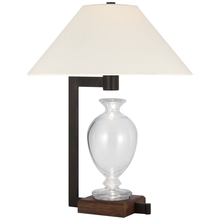 Phial Large Display Form Table Lamp in Clear Glass