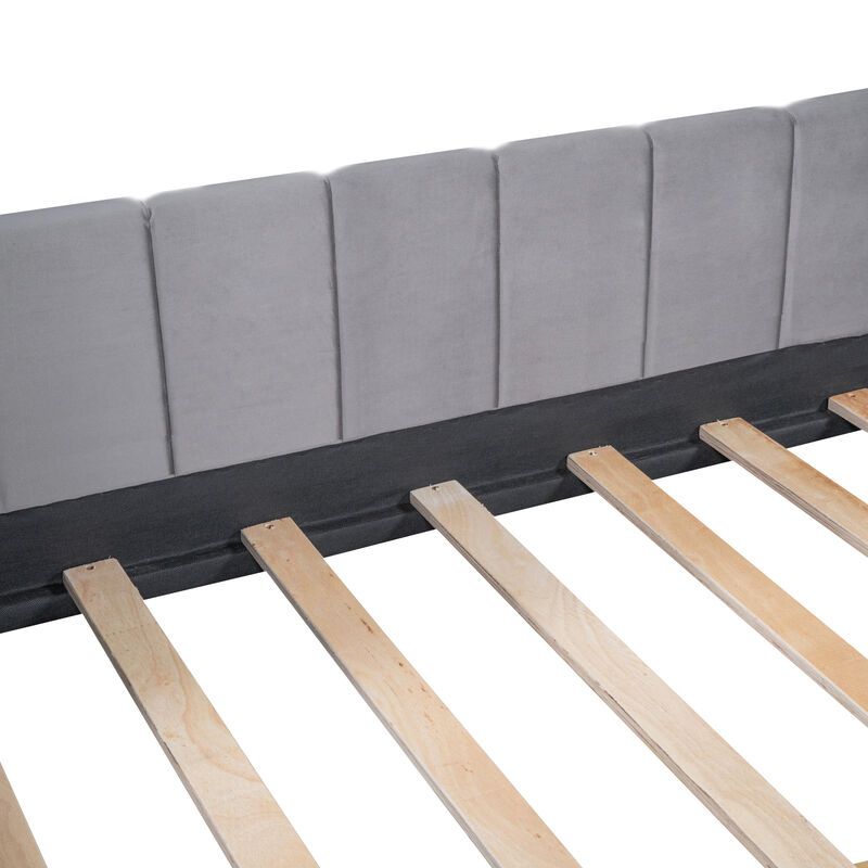 Merax Velvet Daybed with Backrest and 2 Drawers