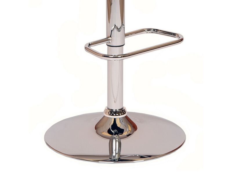 Open Wooden Back Faux Leather Barstool with Pedestal Base, Black and Brown-Benzara