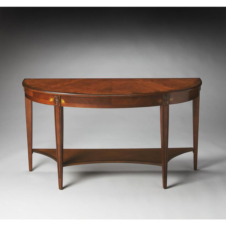 Butler Specialty Company Astor Demilune Console Table, Medium Brown