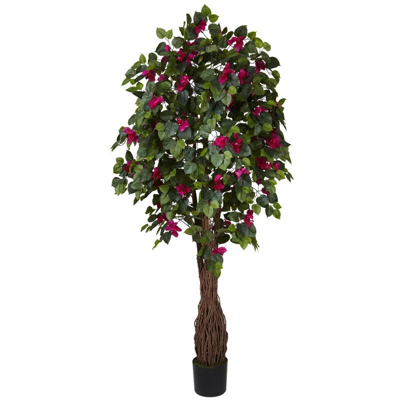 Nearly Natural 6-ft Multi Vine Bougainvillea Tree w/990 Lvs