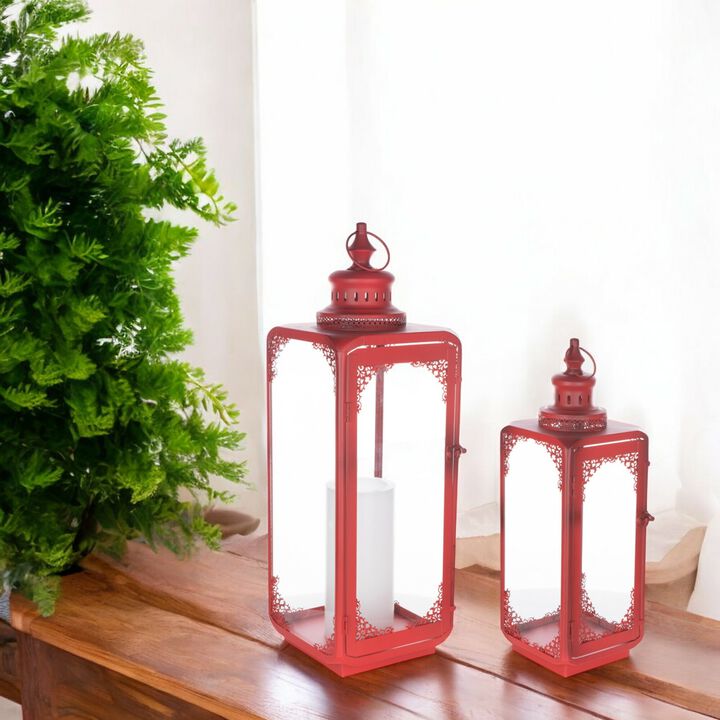 Set of 2 Lanterns for Elegant Home and Outdoor Lighting