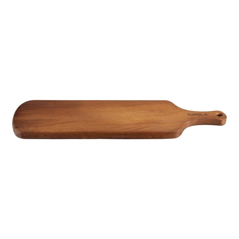 Wood 22" x 7" Rectangular Brown Wood Serving