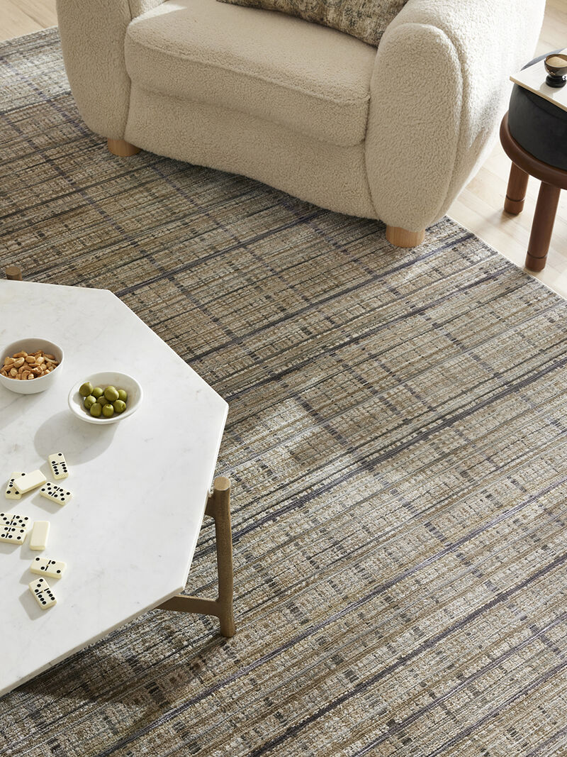 Soho SOH04 Pebble/Charcoal 3'6" x 5'6" Rug