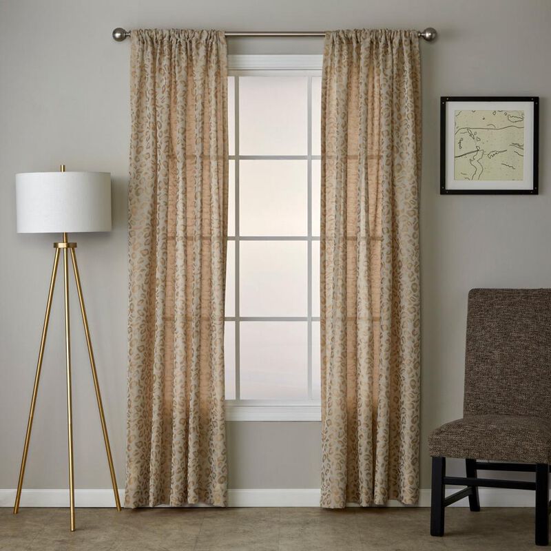 SKL Home By Saturday Knight Ltd Cheetah Spot Window Curtain Panel - 56X63", Toast
