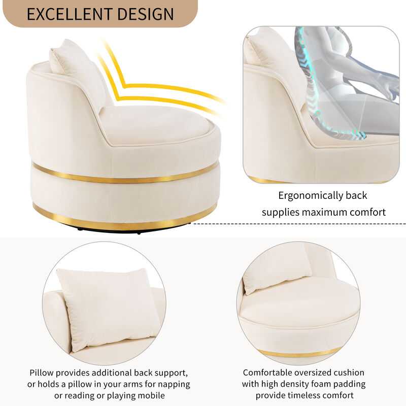Merax Modern Velvet Upholstered Accent Chair