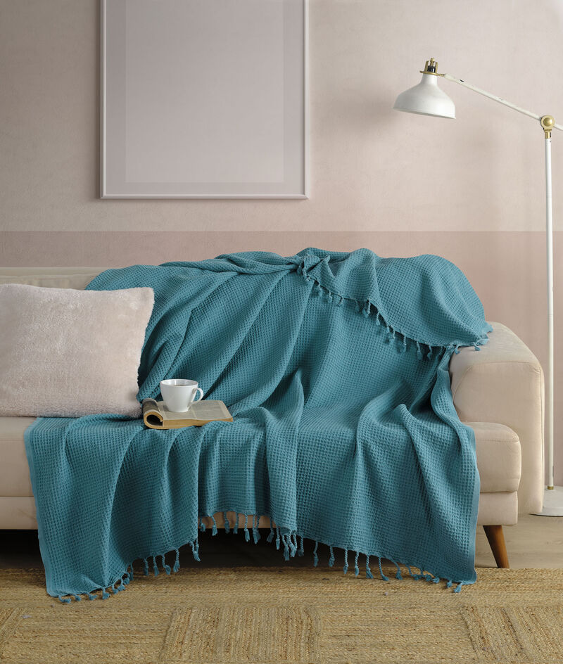 Textile Muslin Plain Cotton Twin Coverlet