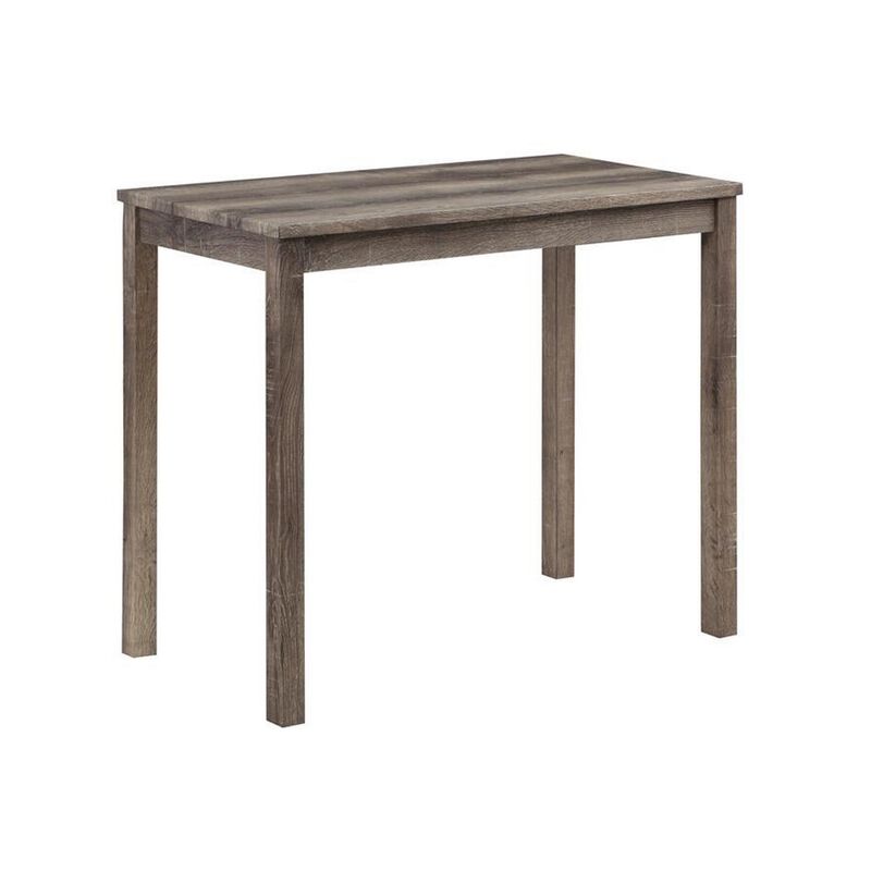 Cora 3 Piece Counter Height Table Set, Deep Tufted Stools, Brown, Beige-Benzara