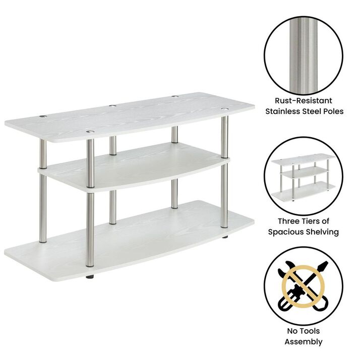 Convience Concept, Inc. No Tools 3 Tier Wide TV Stand for TVs up to 46 Inches
