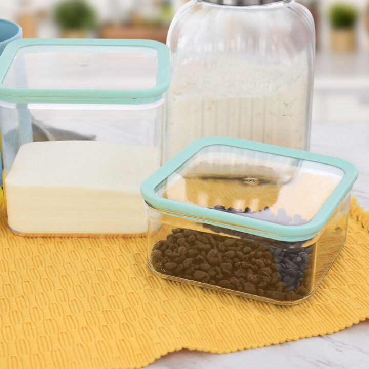 Martha Stewart 2 Piece Plastic Stackable Container Set with Lids