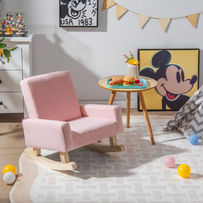 Hivvago Kids Rocking Chair with Solid Wood Legs