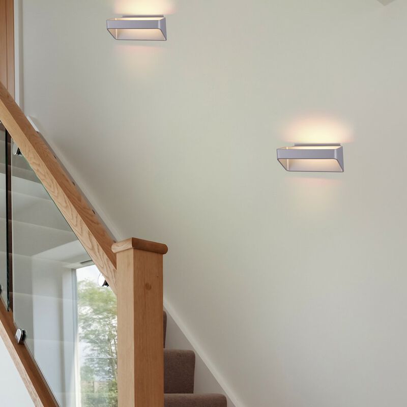 VONN Lighting Up-Down integrated LED Wall Sconce Light in Silver