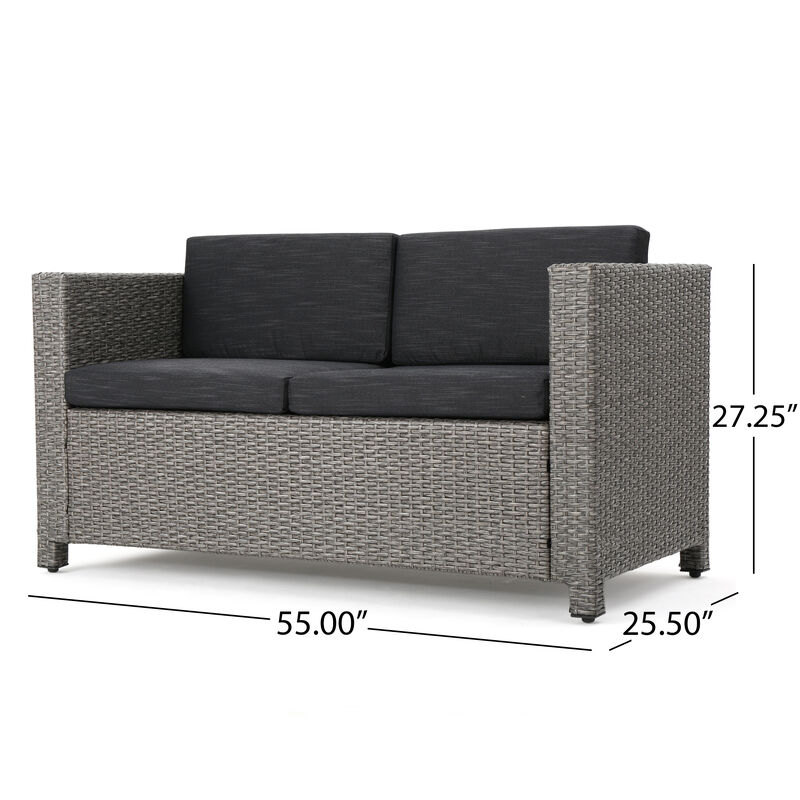 Merax 4 Pieces Outdoor Rattan  Sofa Set