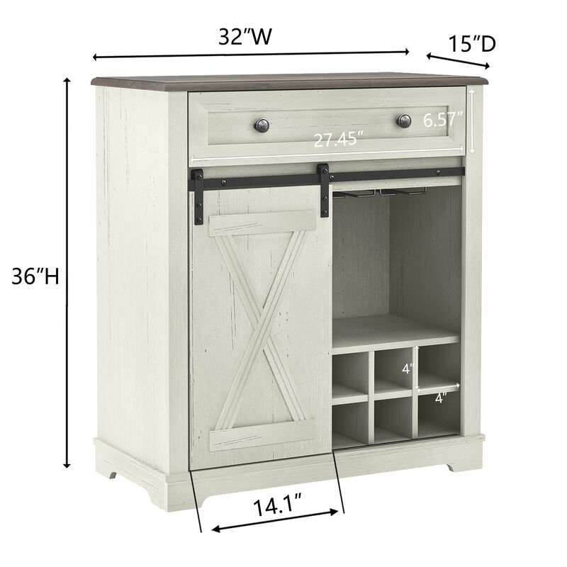 FESTIVO Chic Wine Cabinet with Glass Holder & Wine Rack