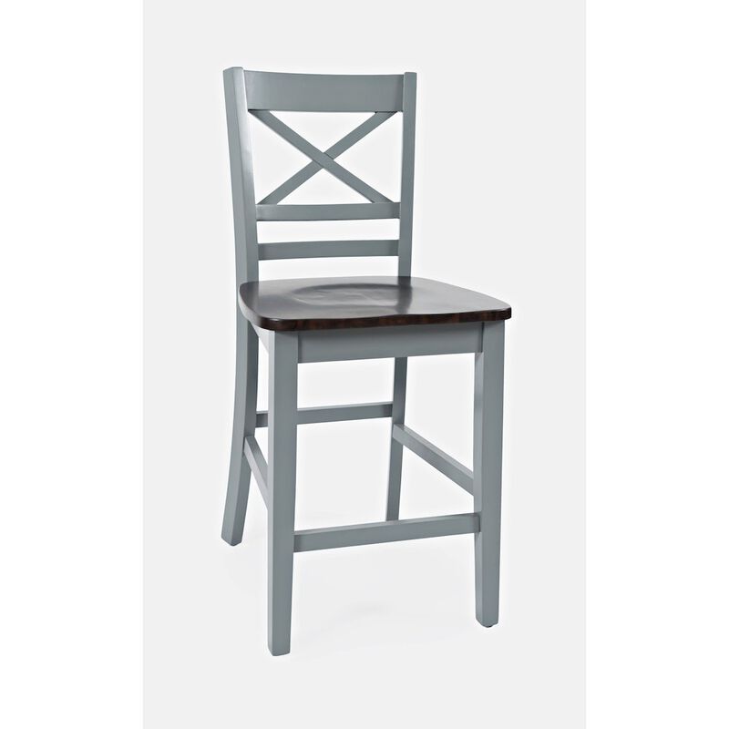 Jofran Asbury Park Solid Acacia Farmhouse X Back Stool (Set of 2)