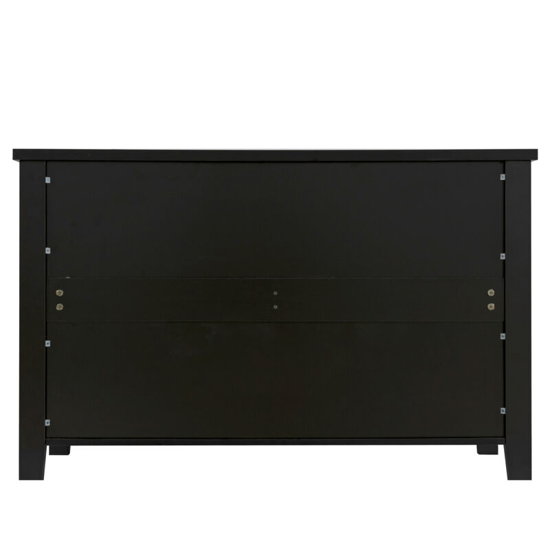 Retro Buffet Cabinet with Solid Wood Frame