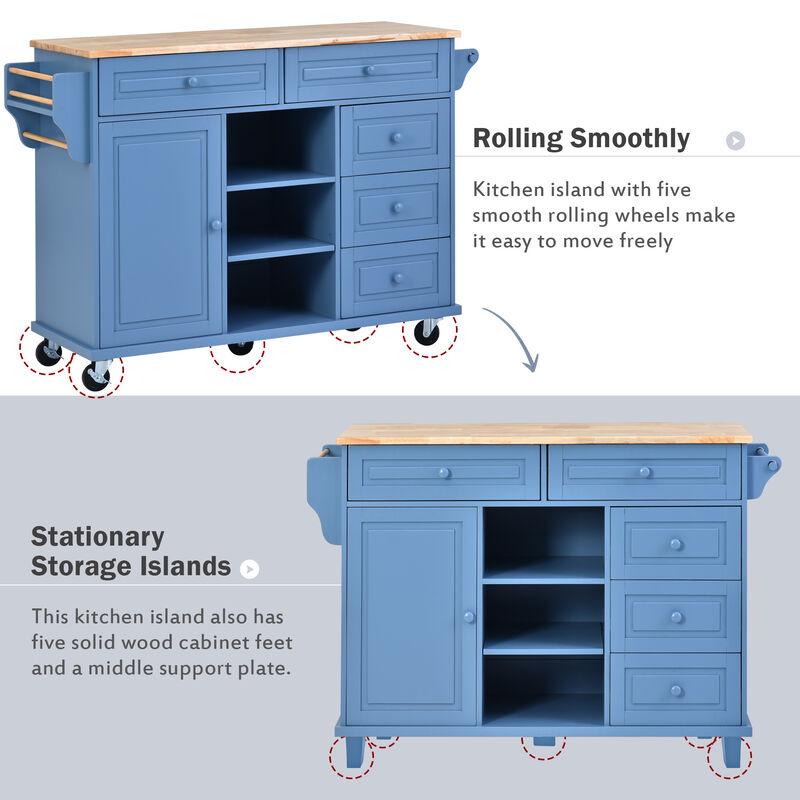 Merax Rolling Mobile Kitchen Island