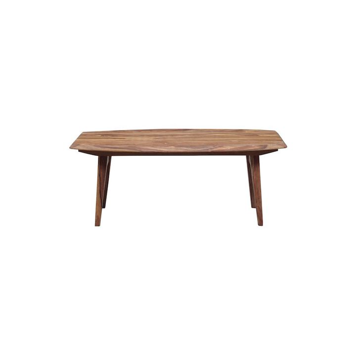 Porter Designs Fusion Solid Sheesham Wood Coffee Table, Natural
