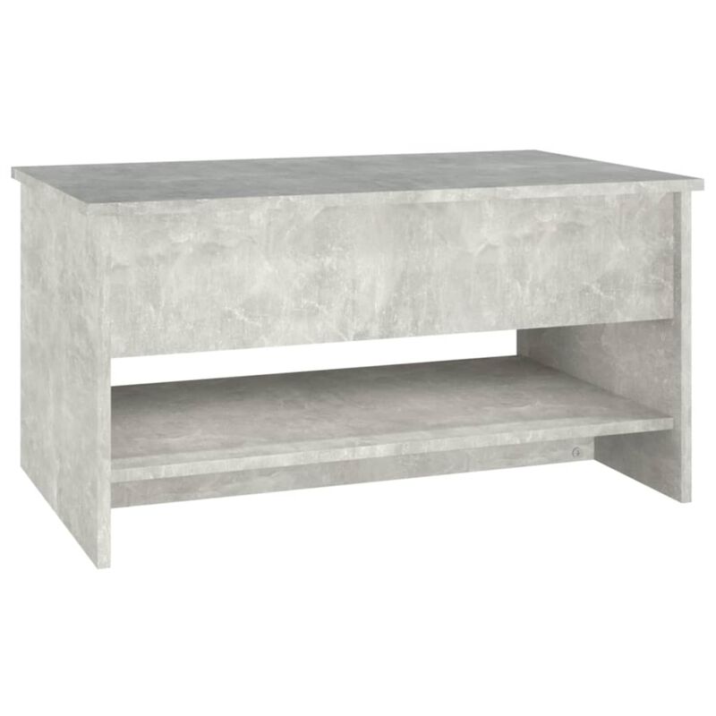 vidaXL Modern Coffee Table - Concrete Gray, Engineered Wood, Rectangular, Easy Assembly, Sturdy Design, Stylish Living Room Furniture