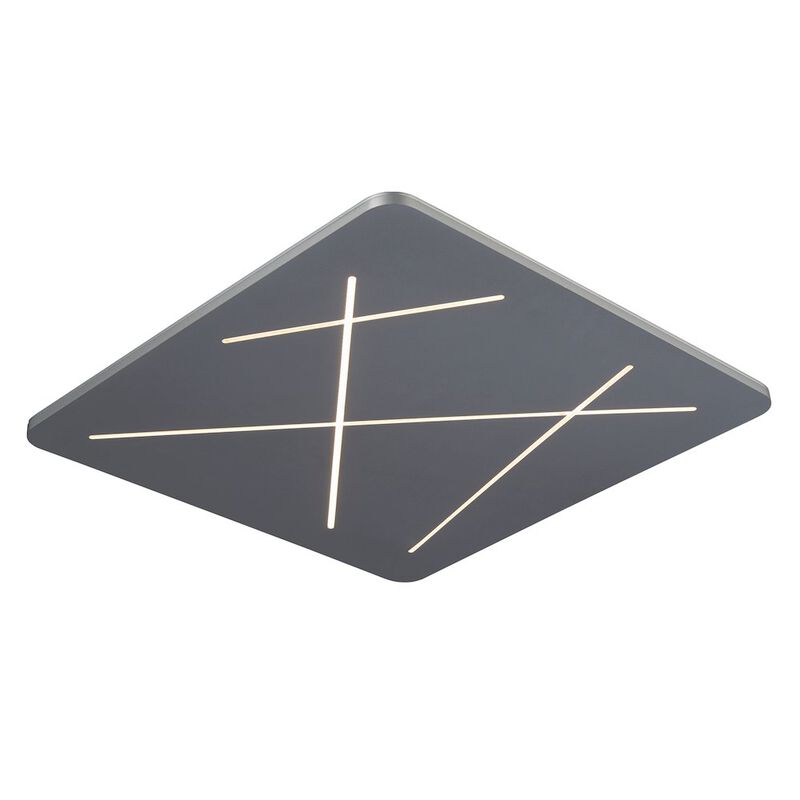 VONN Lighting Integrated LED Ceiling Light Square Flush Mount in Silver