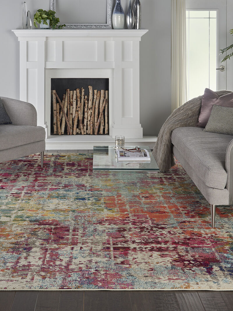 Celestial CES13 Pink/Multicolor 9' x 12' Rug