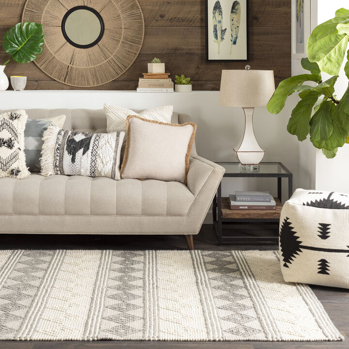 Hygge HYG-2302 9' x 12' Gray Rug