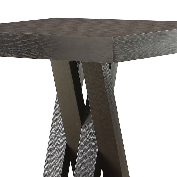 Contemporary Style Wooden Bar Table, Brown - Benzara