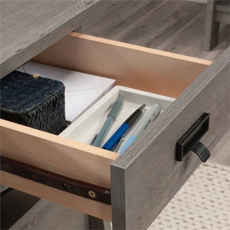 Traditional Farmhouse Office Desk with File Cabinets