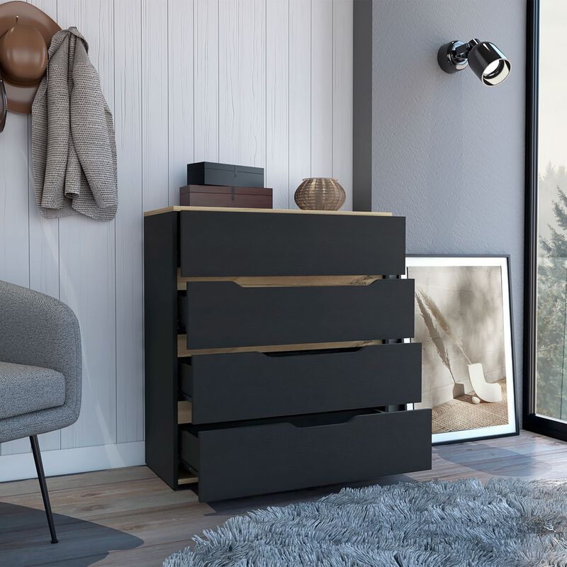 DEPOT E-SHOP Aralia Drawer Dresser, Four Drawers, Superior Top