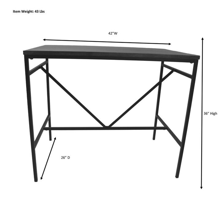Carolina Living Aileen Bar Table - Chestnut/Black