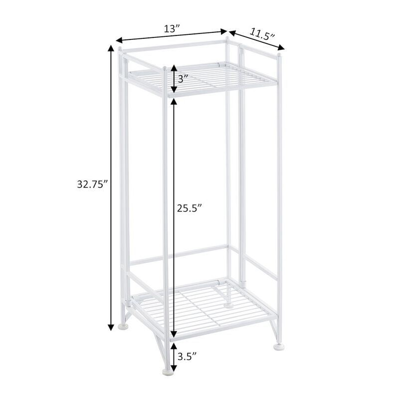 Convenience Concepts Xtra Storage 2 Tier Tall Folding Metal Stand