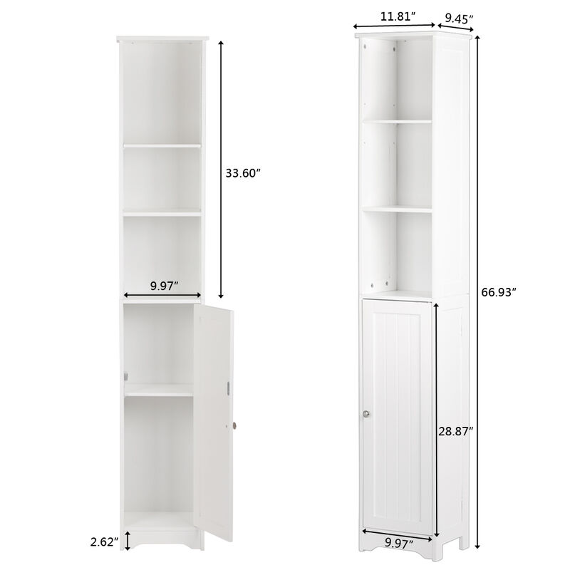 One Door & Three Layers Bathroom Cabinet