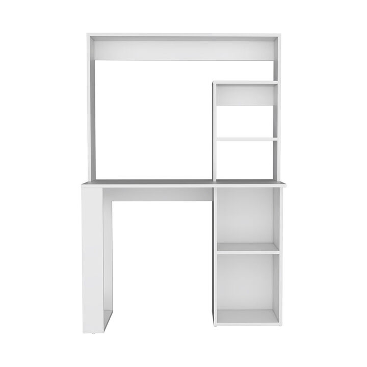 DEPOT E-SHOP Ethel Writing Computer Desk with Storage Shelves and Hutch