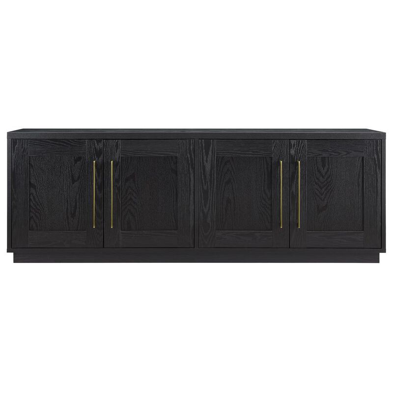 Hudson&Canal Tillman Rectangular TV Stand for TV's up to 80 in Black Grain
