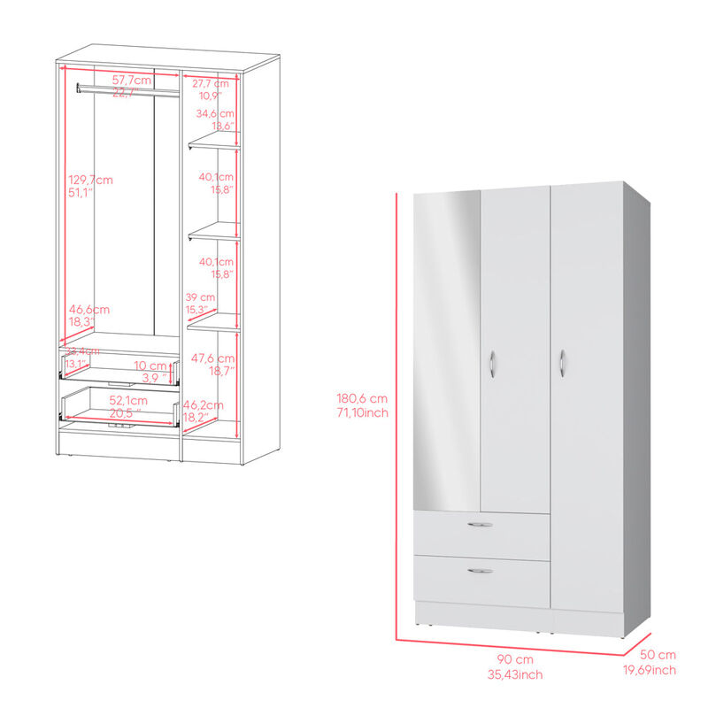 Armoire Haddam, Bedroom, White