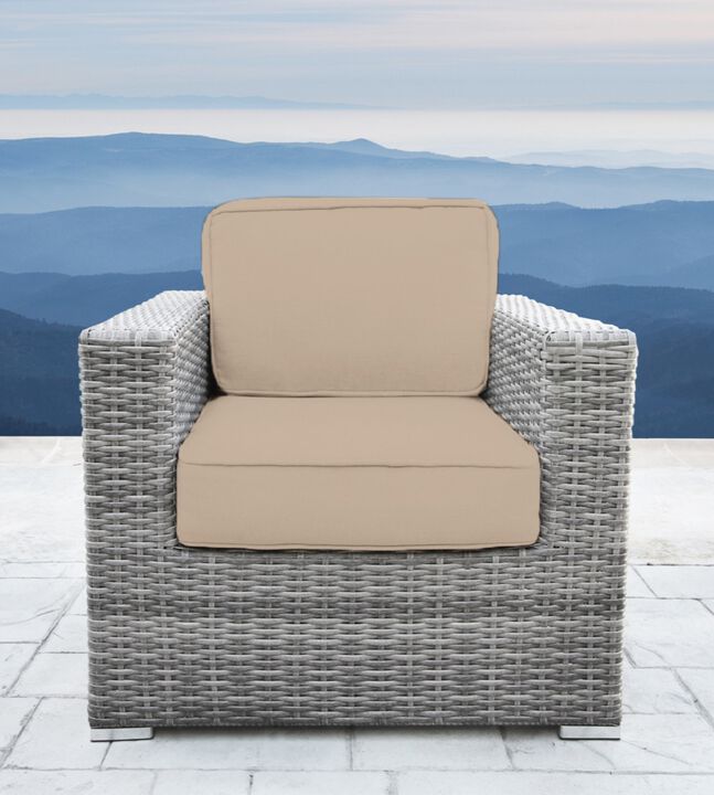 Living Source International Fully Assembled Patio Chair with Cushions (Sunbrella Beige)