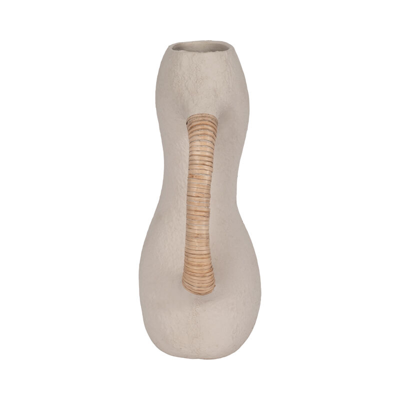 13" Ivory Ceramic Vase