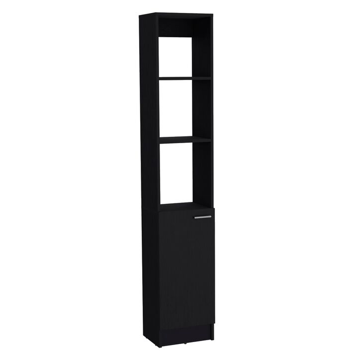 Parks Linen Cabinet, 1 Door, 6 Shelves, White, Bathroom