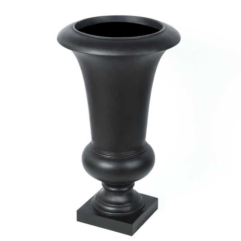 LuxenHome Black Finish Urn Planter (Small)