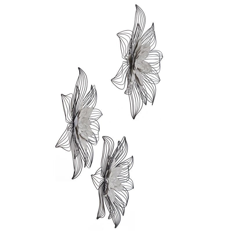 Metal Wall Sculptures Set of 3